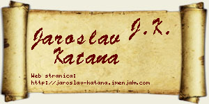 Jaroslav Katana vizit kartica